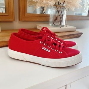 Red superga sneakers womens 39 US 8